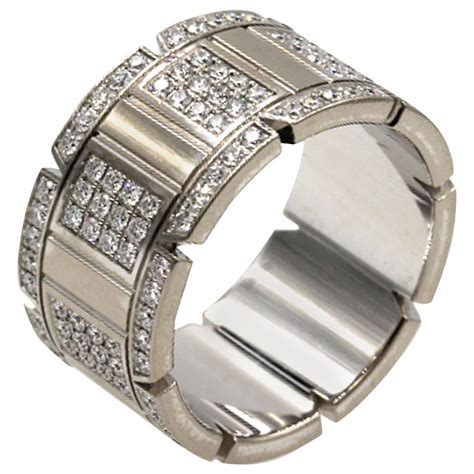 cartier tank ring diamond|cartier roman numeral ring.